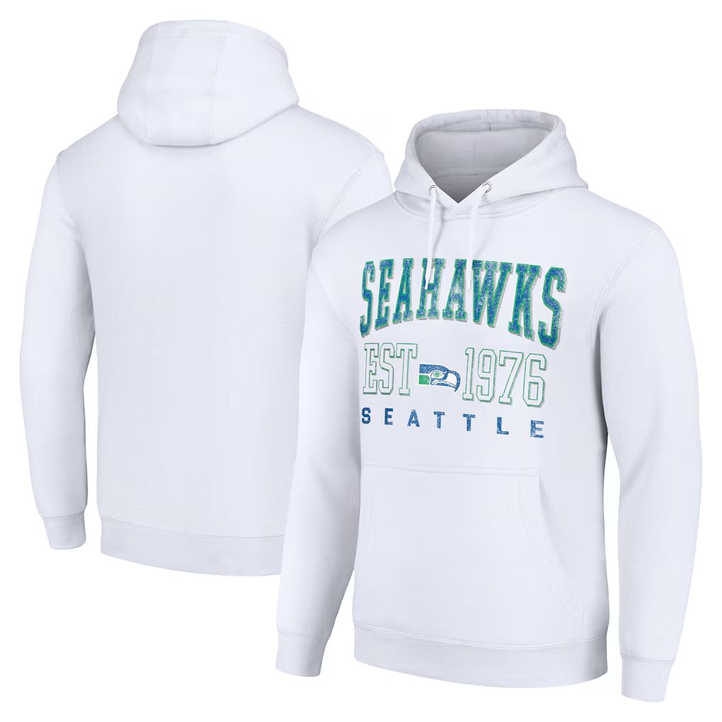 Men 2026 NFL Seattle Seahawks white Hoodie hooded style 01